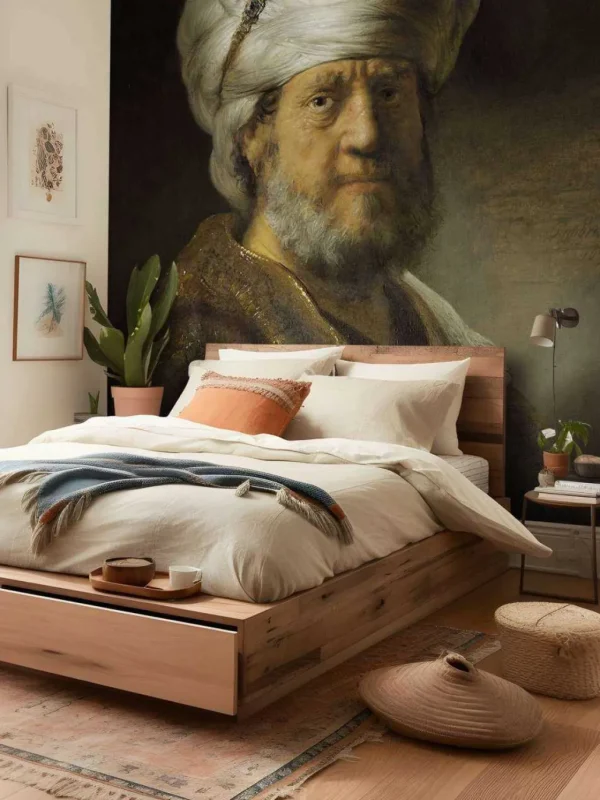 Outlet Man in oosterse kleding fotobehang Kunst & Design