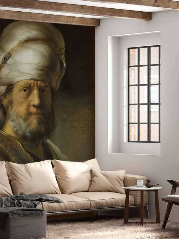 Outlet Man in oosterse kleding fotobehang Kunst & Design