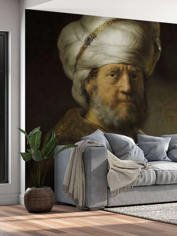Outlet Man in oosterse kleding fotobehang Kunst & Design