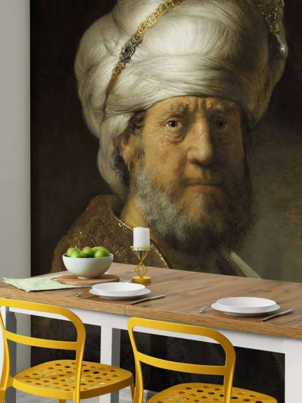 Outlet Man in oosterse kleding fotobehang Kunst & Design