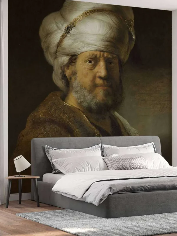 Outlet Man in oosterse kleding fotobehang Kunst & Design