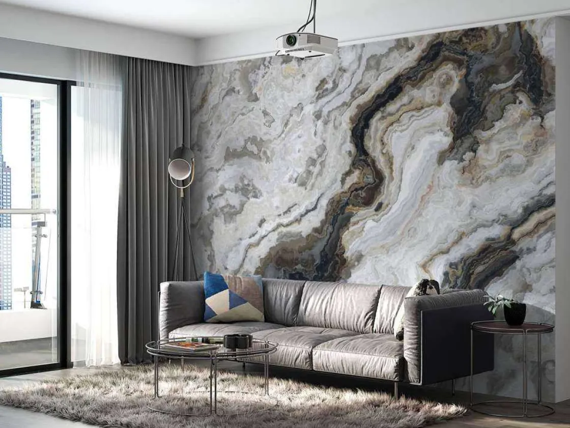 marmer_met_krullend_patro_10.webp Discount Marmer met krullend patroon fotobehang Hobbykamer | Gang