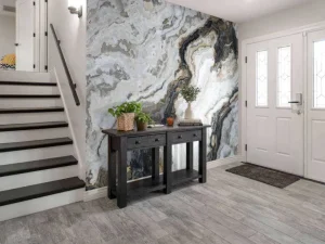Discount Marmer met krullend patroon fotobehang Hobbykamer | Gang