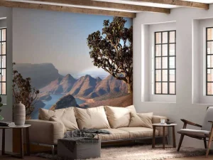 Best Meer in Zuid-Afrika fotobehang Bloemen