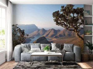 Best Meer in Zuid-Afrika fotobehang Bloemen