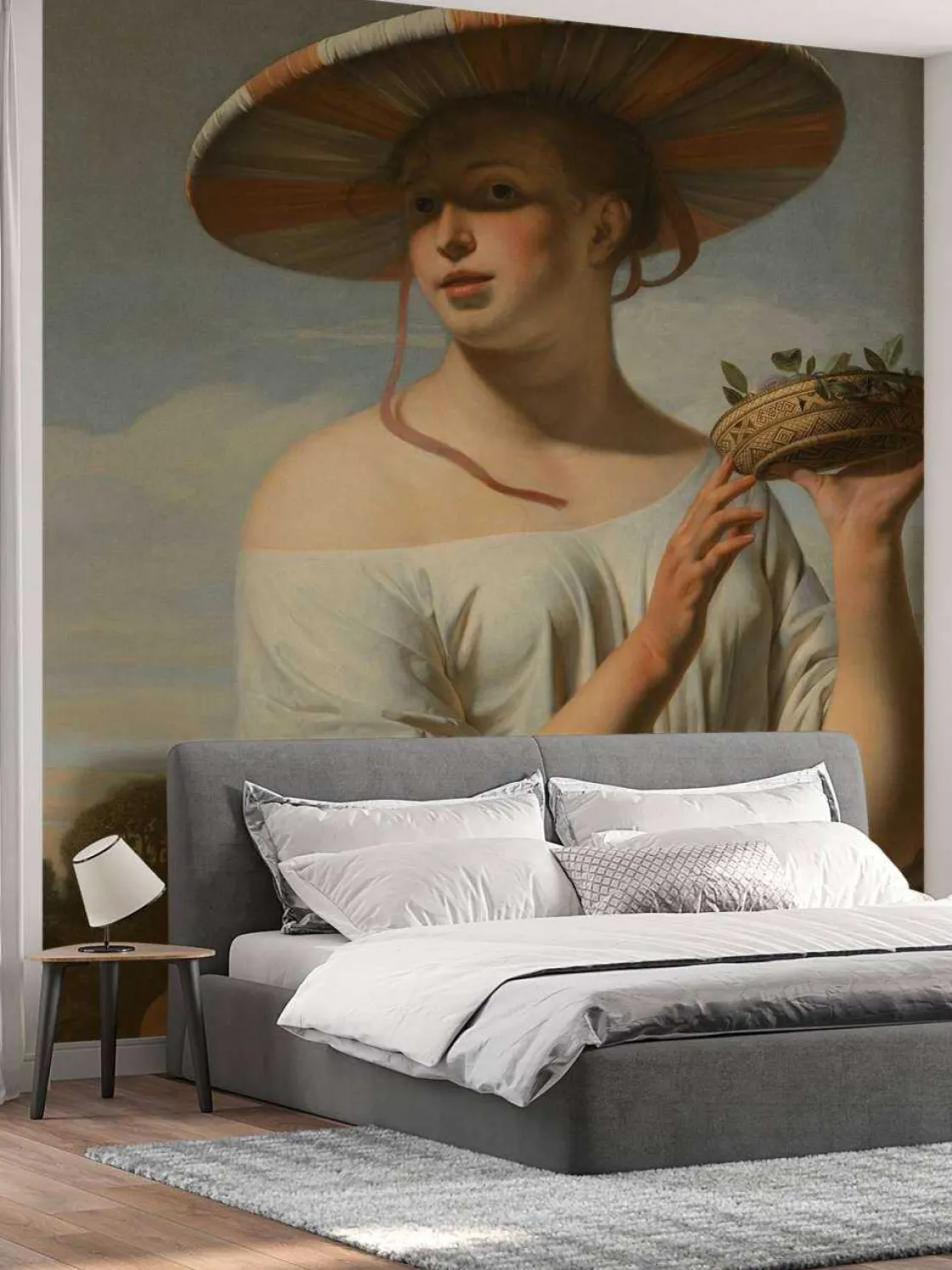 meisje_met_een_brede_hoed_1.webp Online Meisje met een brede hoed fotobehang Kunst & Design