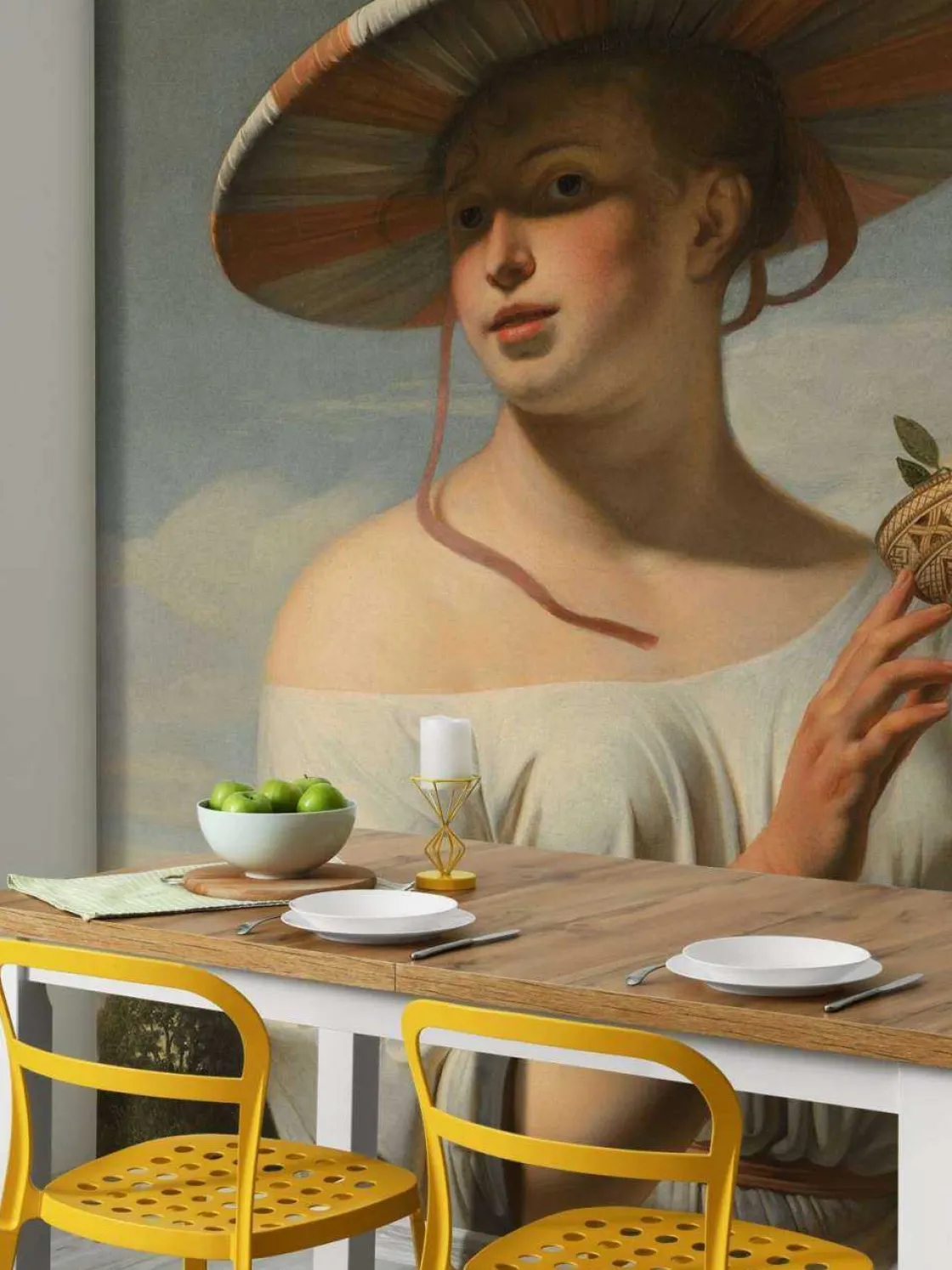 meisje_met_een_brede_hoed_3.webp Online Meisje met een brede hoed fotobehang Kunst & Design