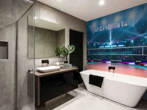 New Modern volleybalveld op de lengte fotobehang Tienerkamer | Sport