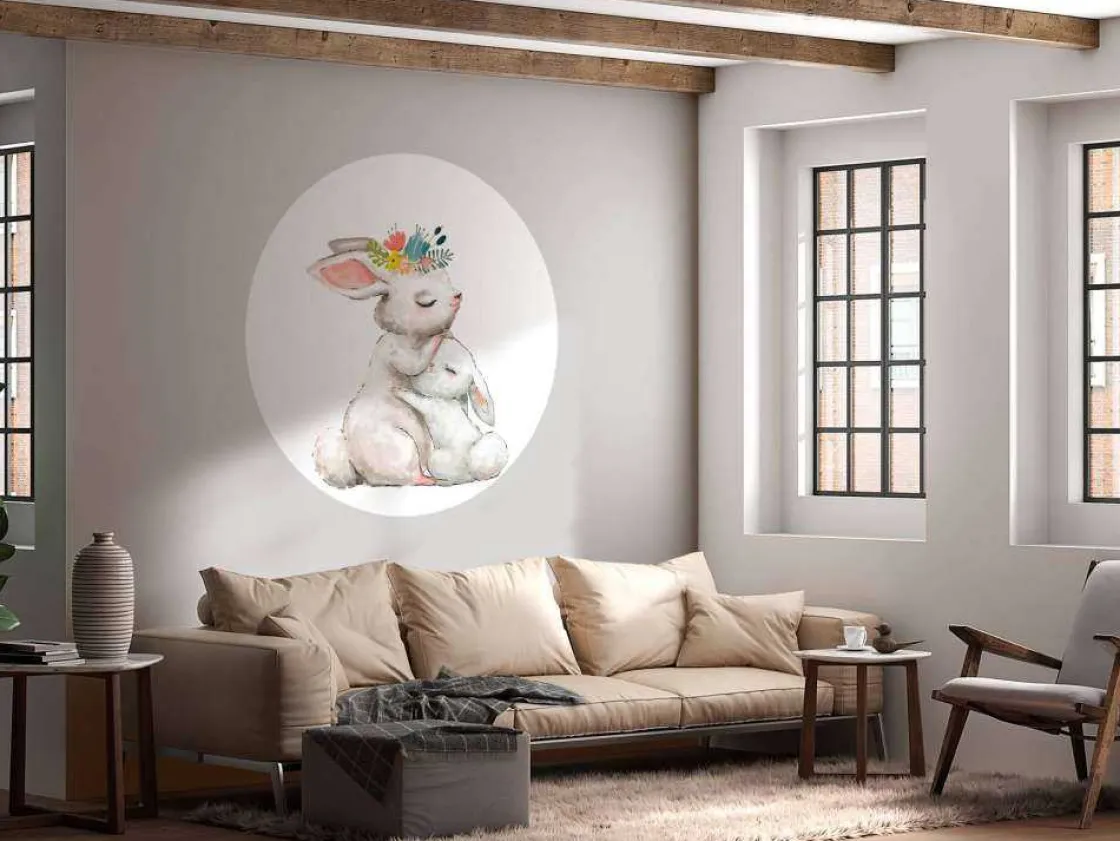 moederliefde_bij_konijntj_5.webp Best Moederliefde bij konijntjes fotobehang Babykamer | Dieren