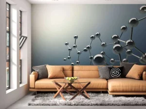 Clearance Molecuul kunstwerk fotobehang Kunst & Design | Architectuur