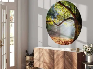 New Mooie Eik in het Bos fotobehang Bloemen