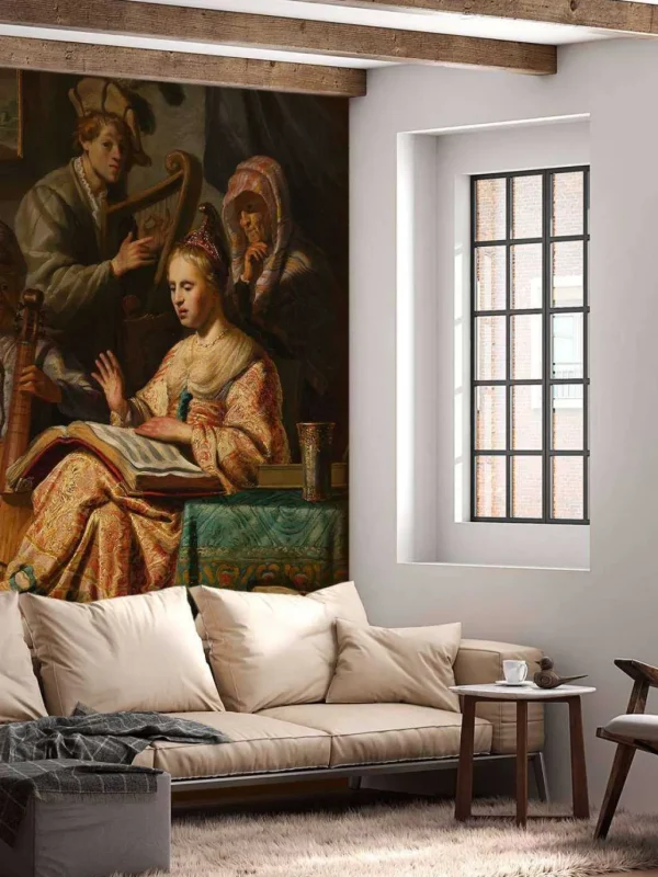 New Musicerend gezelschap fotobehang Kunst & Design