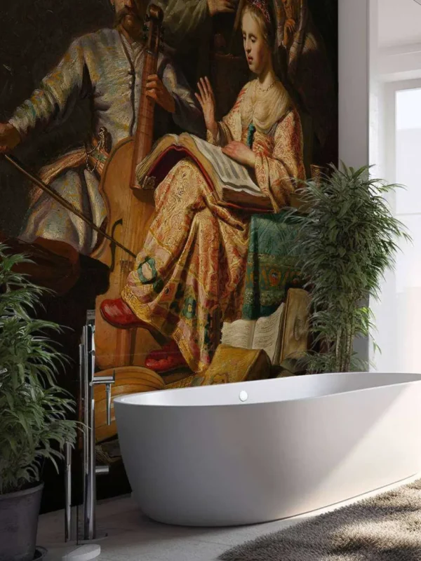 New Musicerend gezelschap fotobehang Kunst & Design