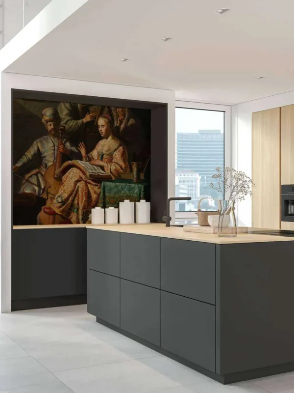 New Musicerend gezelschap fotobehang Kunst & Design