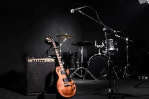 Fashion Muziekinstrumenten van een band fotobehang Tienerkamer