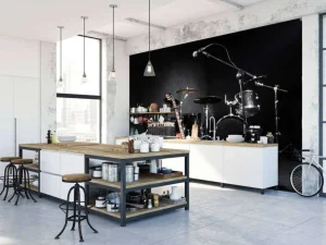 Fashion Muziekinstrumenten van een band fotobehang Tienerkamer
