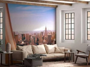 Best New York vanuit vliegtuig fotobehang Architectuur