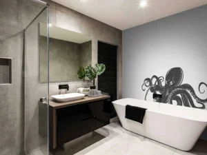 Discount Octopus met een witte achtergrond fotobehang Kinderkamer | Babykamer