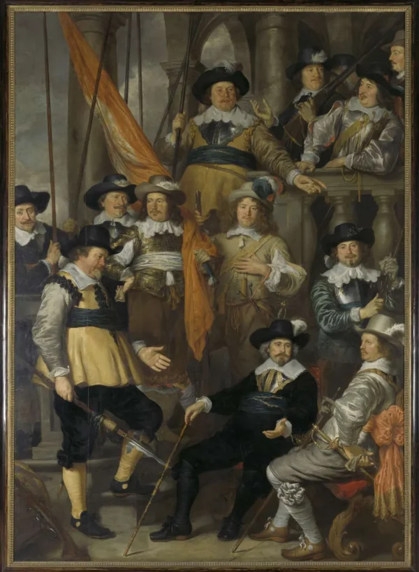 Fashion Officieren en andere schutters van wijk XVIII in Amsterdam fotobehang Kunst & Design