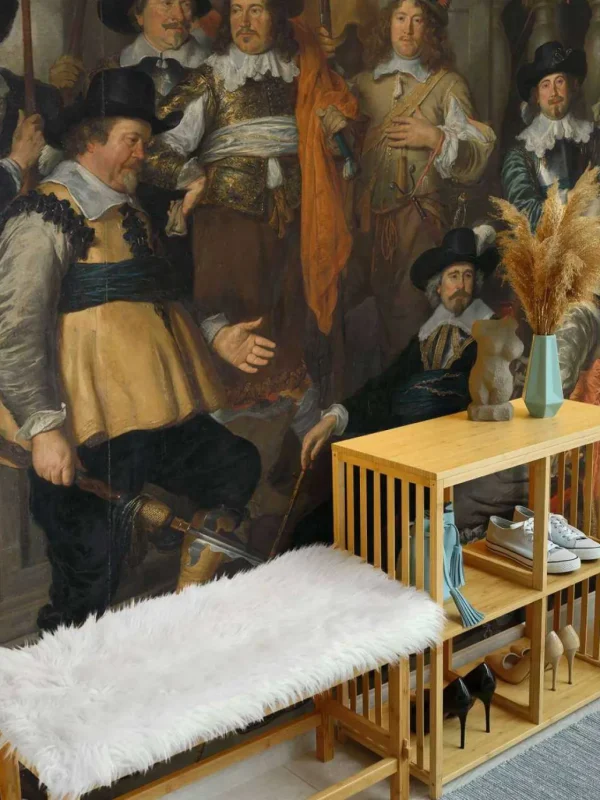 Fashion Officieren en andere schutters van wijk XVIII in Amsterdam fotobehang Kunst & Design