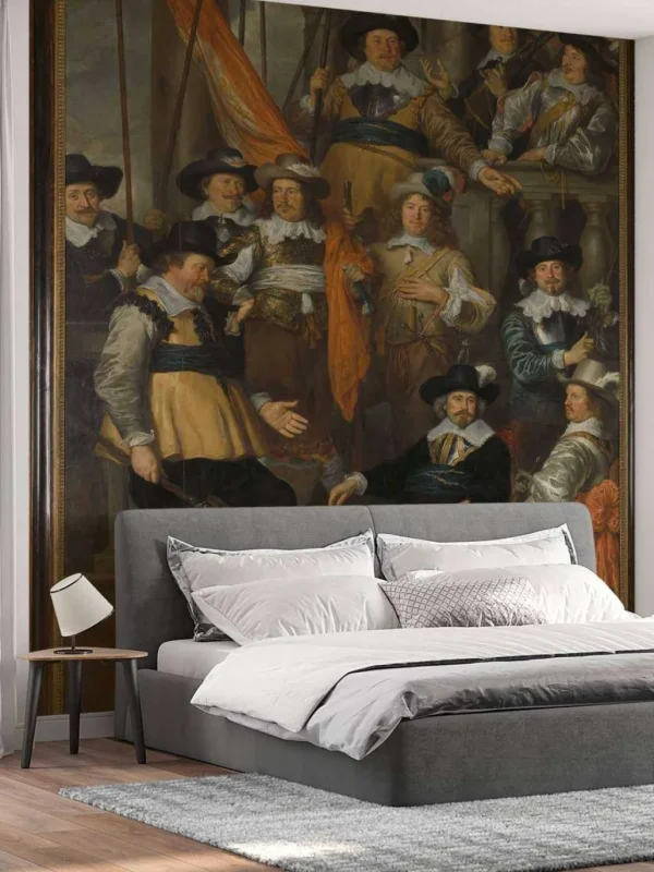 Fashion Officieren en andere schutters van wijk XVIII in Amsterdam fotobehang Kunst & Design