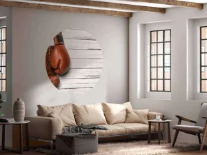 Discount Old school rode bokshandschoenen fotobehang Kinderkamer | Sport