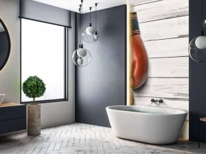 Discount Old school rode bokshandschoenen fotobehang Kinderkamer | Sport
