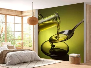 Clearance Olie gegoten op een lepel fotobehang Keuken