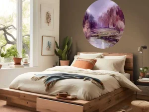 Sale Olieverfschilderij van een prachtig kleurrijk landschap fotobehang Kunst & Design
