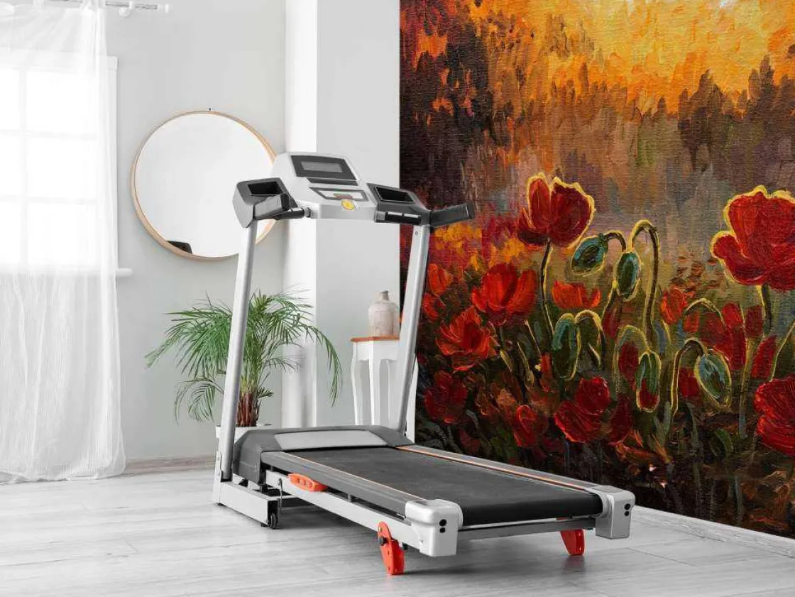 olieverfschilderij_van_kl_8.webp Clearance Olieverfschilderij van klaprozen bij zonsondergang fotobehang Kunst & Design | Bloemen