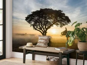 Outlet Olifant in Thailand fotobehang Bloemen