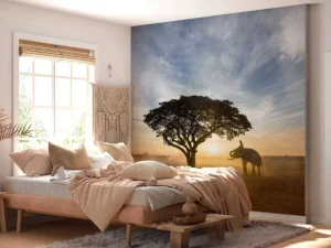 Outlet Olifant in Thailand fotobehang Bloemen