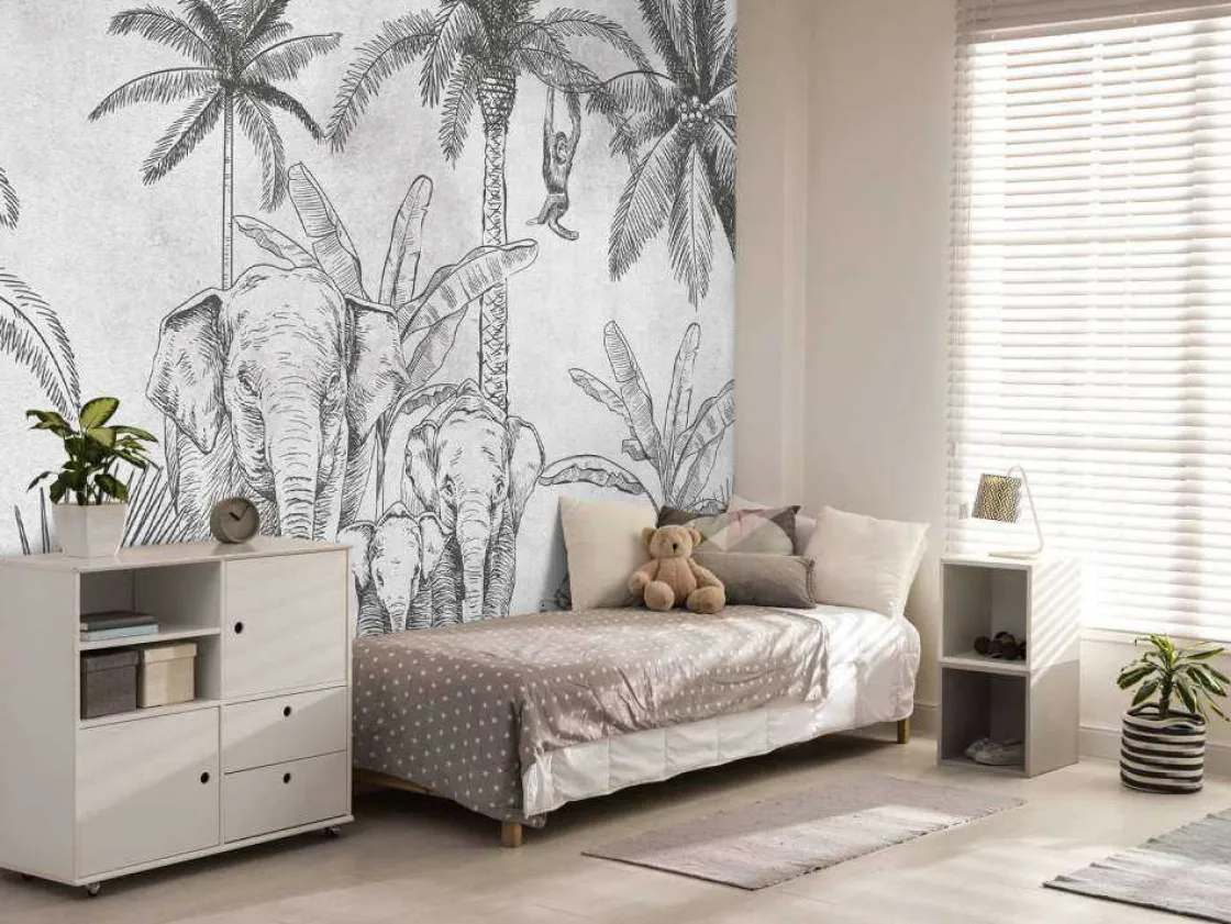 olifanten_grijs_5.webp Outlet Olifanten grijs Kinderkamer | Dieren
