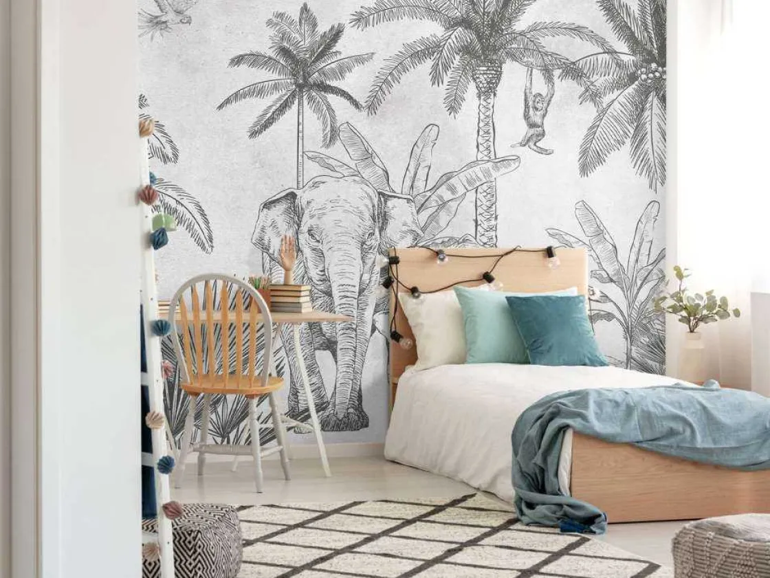 olifanten_grijs_6.webp Outlet Olifanten grijs Kinderkamer | Dieren