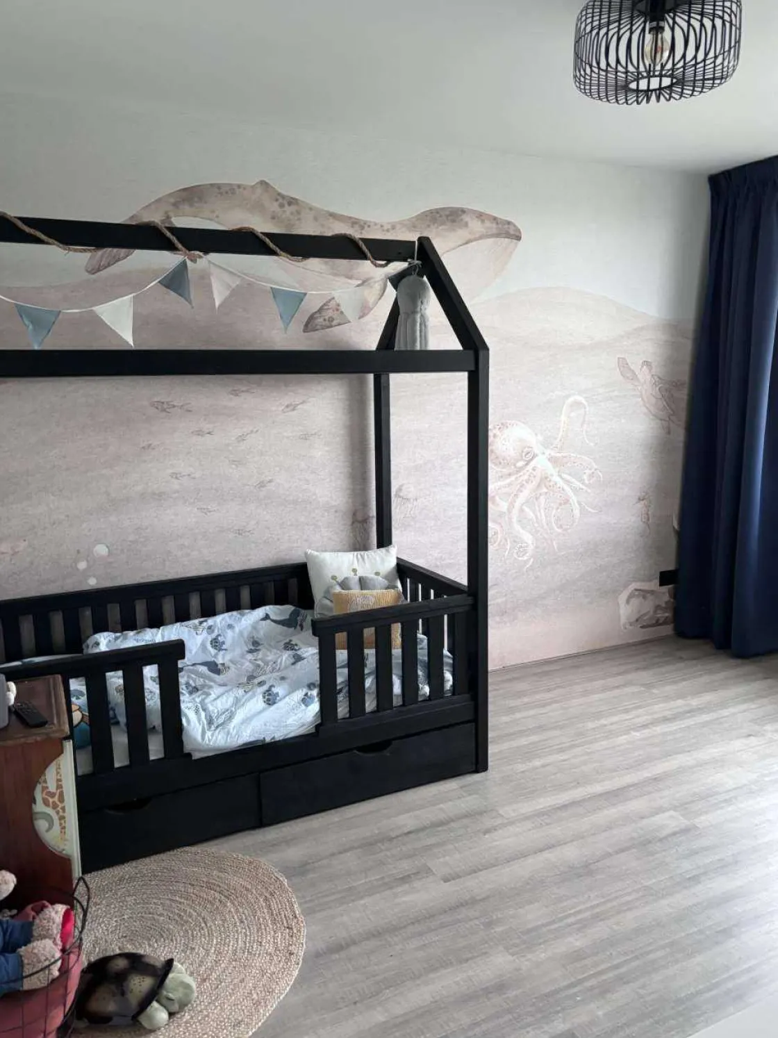 onderwater_wereld_in_taup_2.webp Sale Onderwater wereld in taupe Kinderkamer | Dieren
