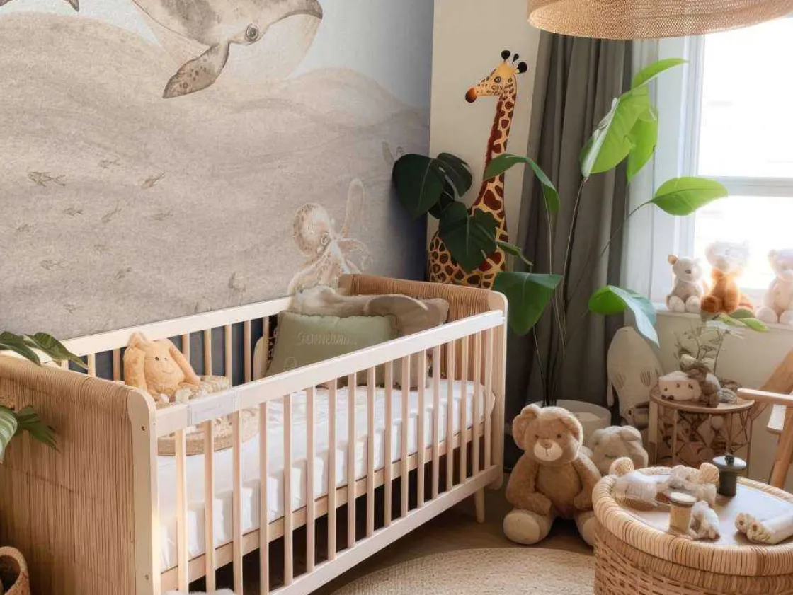 onderwater_wereld_in_taup_5.webp Sale Onderwater wereld in taupe Kinderkamer | Dieren