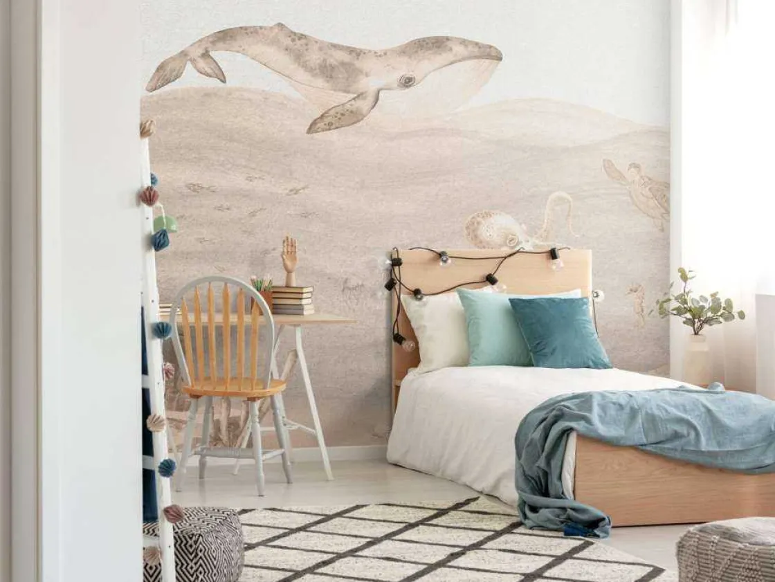 onderwater_wereld_in_taup_9.webp Sale Onderwater wereld in taupe Kinderkamer | Dieren