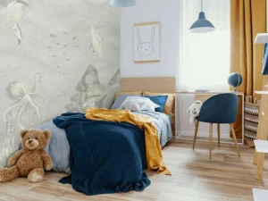 Online Onderwater wereld met haaien in groen Kinderkamer | Dieren