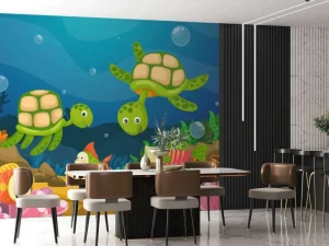 Clearance Onderwaterleven ontwerp voor kinderen fotobehang Kinderkamer