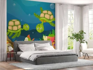 Clearance Onderwaterleven ontwerp voor kinderen fotobehang Kinderkamer