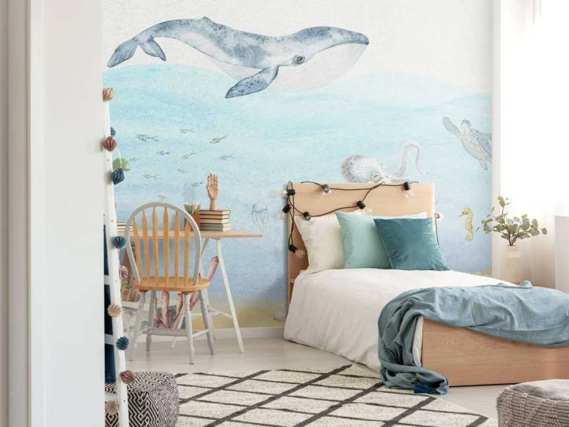 onderwaterwereld_met_een__10.webp Outlet Onderwaterwereld met een walvis Kinderkamer | Dieren