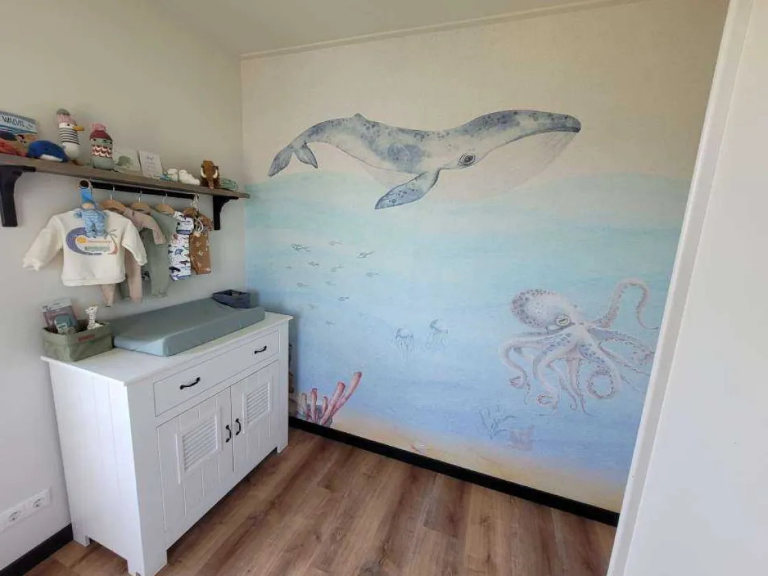 onderwaterwereld_met_een__2.webp Outlet Onderwaterwereld met een walvis Kinderkamer | Dieren