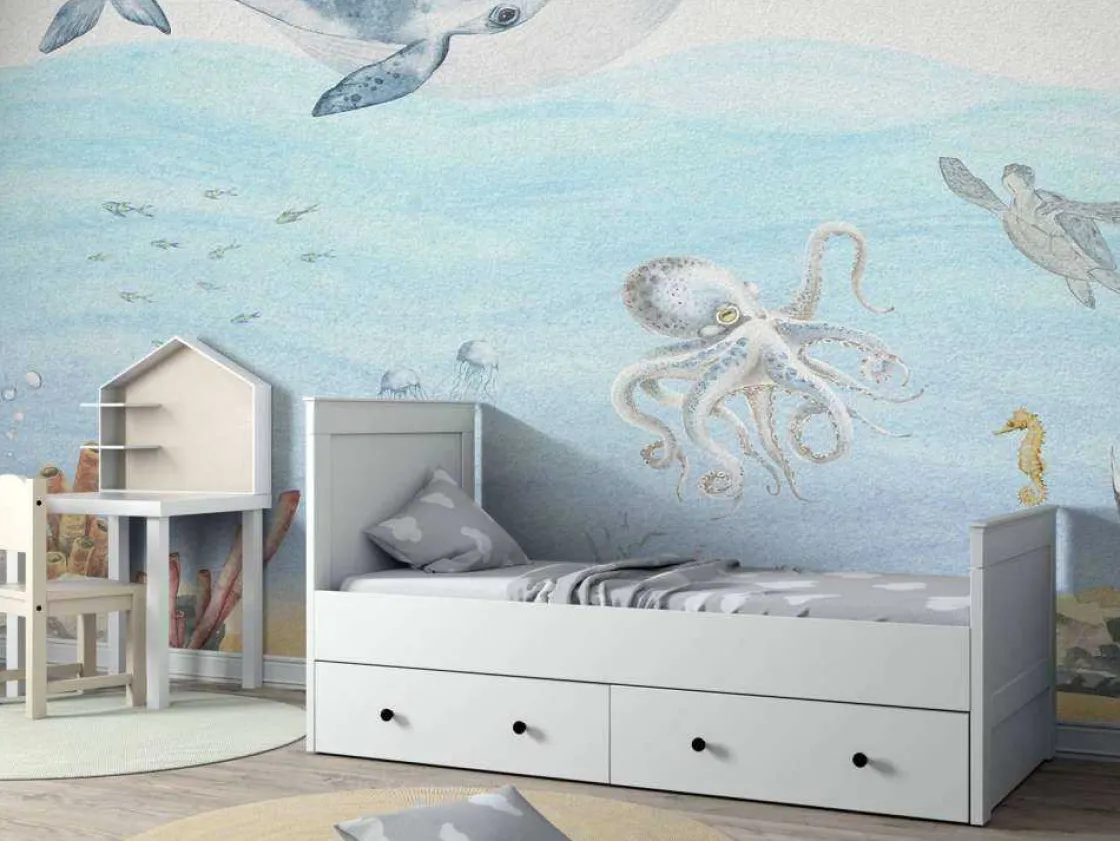 onderwaterwereld_met_een__8.webp Outlet Onderwaterwereld met een walvis Kinderkamer | Dieren
