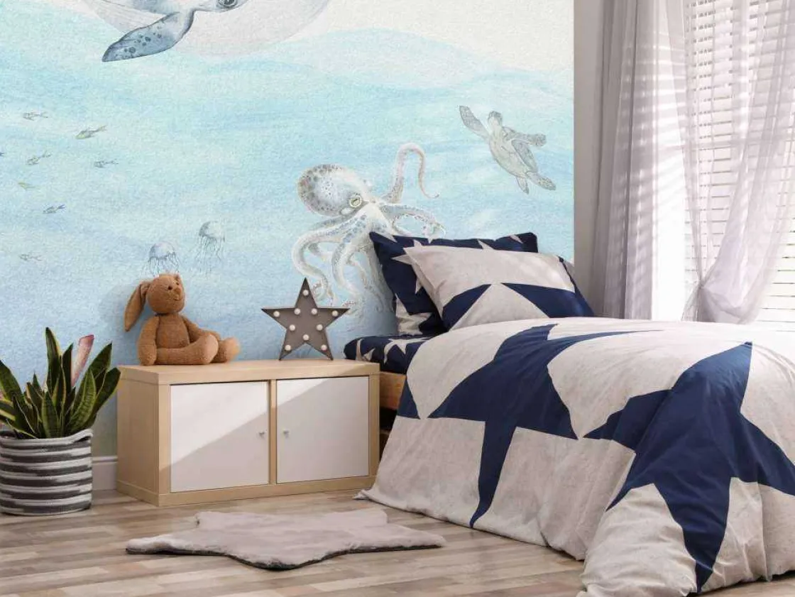 onderwaterwereld_met_een__9.webp Outlet Onderwaterwereld met een walvis Kinderkamer | Dieren