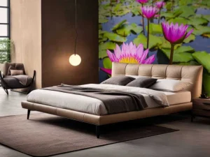 Fashion Opvallende roze lotusbloem fotobehang Bloemen