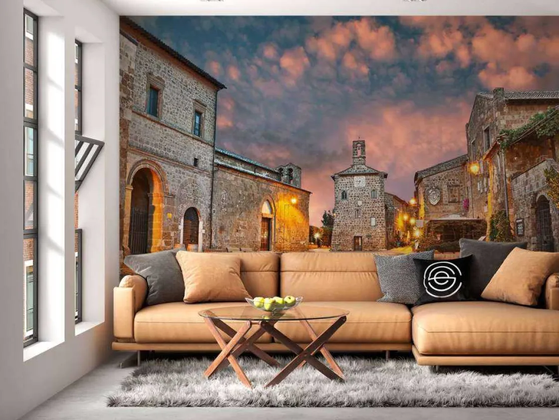 oud_gezellig_italiaans_do_10.webp Discount Oud gezellig Italiaans dorpje genaamd Sovana fotobehang Architectuur