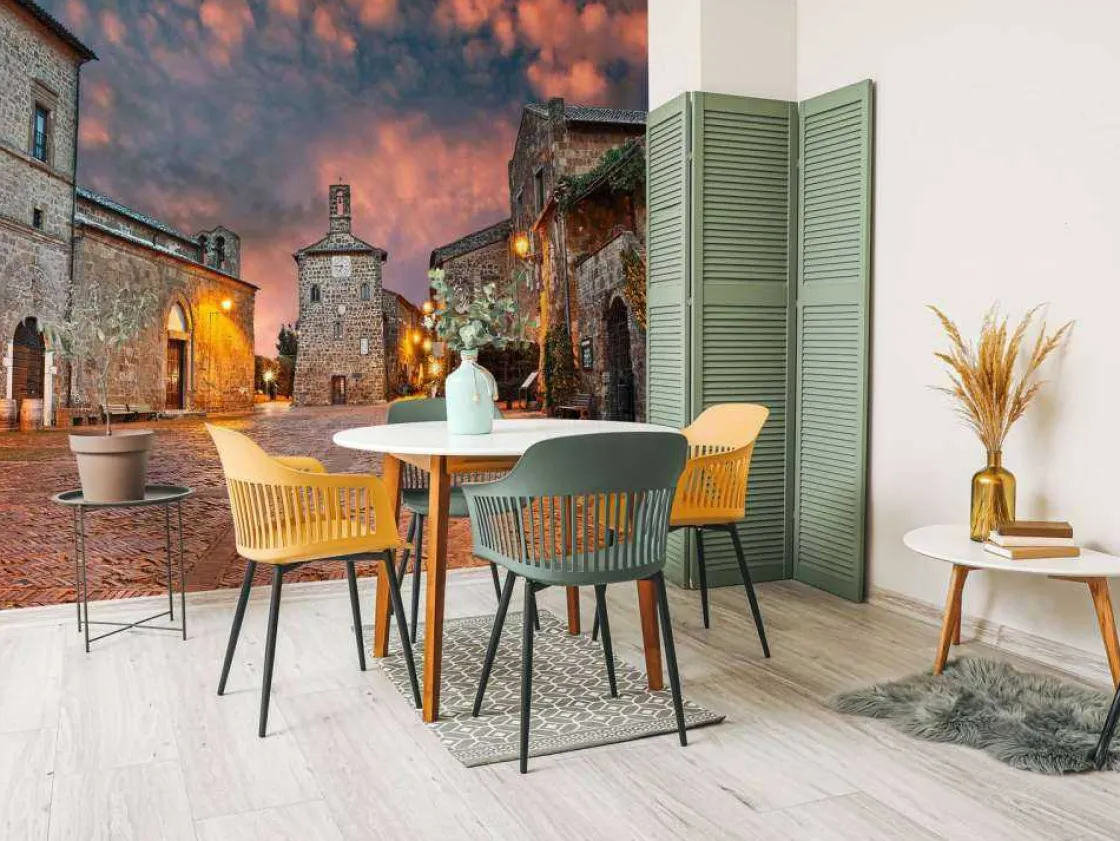 oud_gezellig_italiaans_do_3.webp Discount Oud gezellig Italiaans dorpje genaamd Sovana fotobehang Architectuur