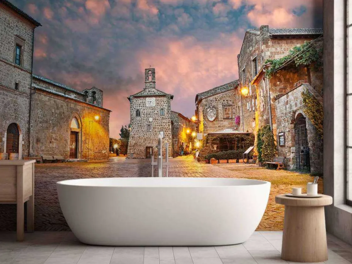 oud_gezellig_italiaans_do_6.webp Discount Oud gezellig Italiaans dorpje genaamd Sovana fotobehang Architectuur