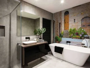 Discount Oud Italiaans stadje met een oude scooter fotobehang Architectuur