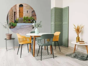 Discount Oud Italiaans stadje met een oude scooter fotobehang Architectuur